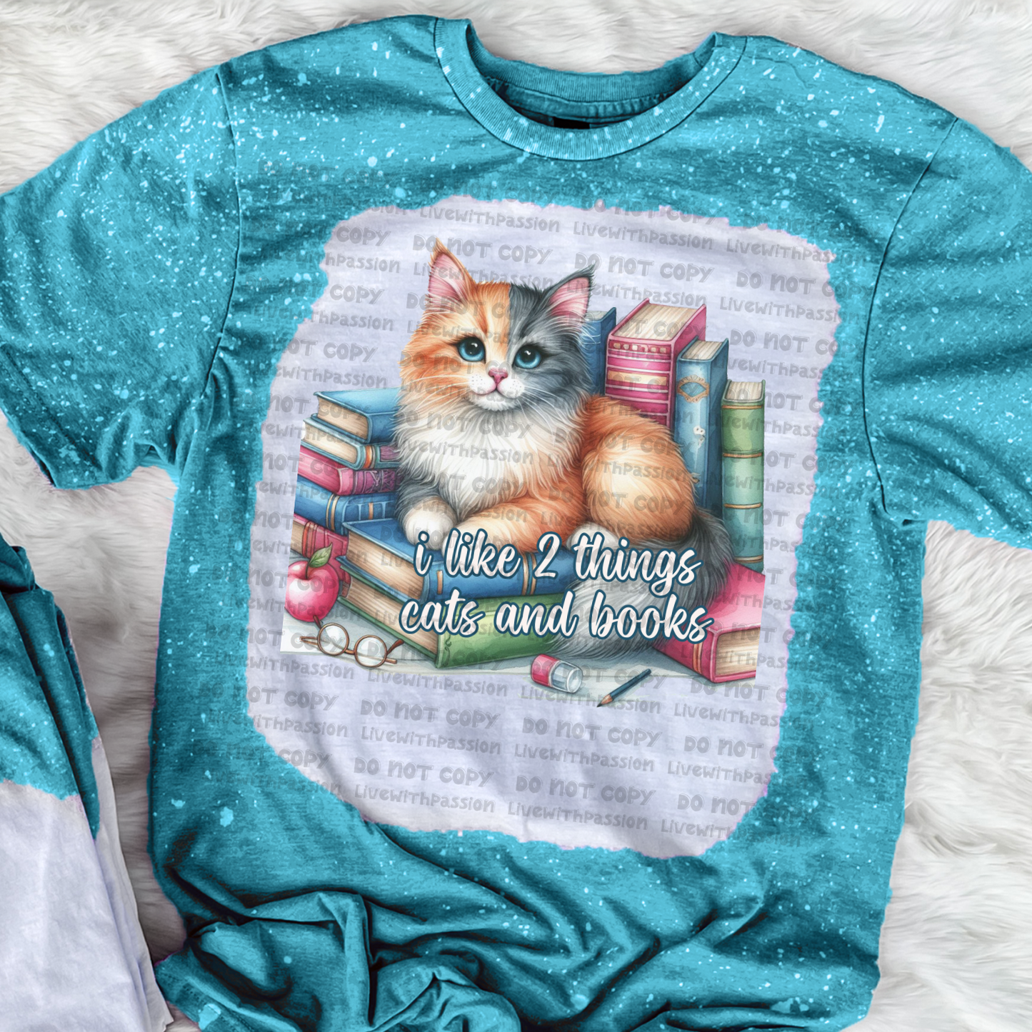 I Like Cats and Books digital design