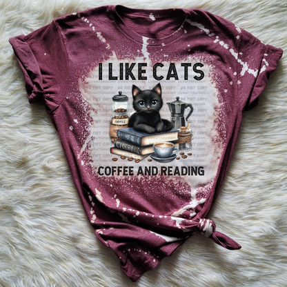 I Like Cats, Coffee and Reading digital design