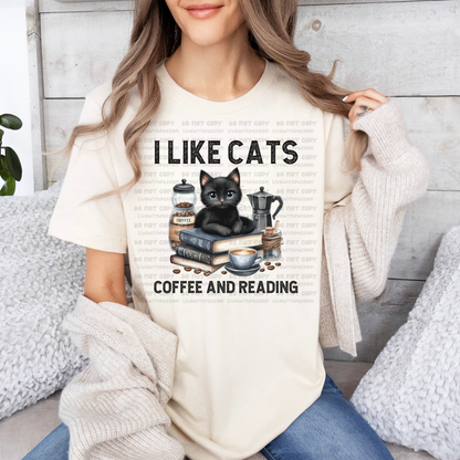 I Like Cats, Coffee and Reading digital design