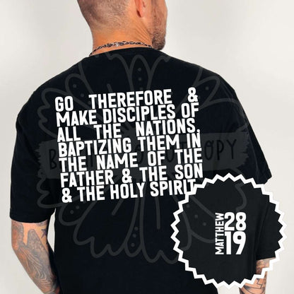 Bible Verse Front & Back Designs