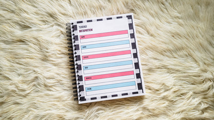 Checkered teacher vibes planner