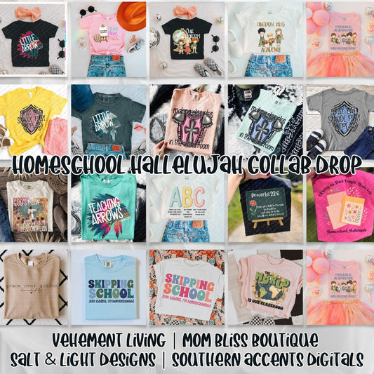 Homeschool Hallelujah Bundle – 30-Day Faith-Filled Workbook + 23 PNGs