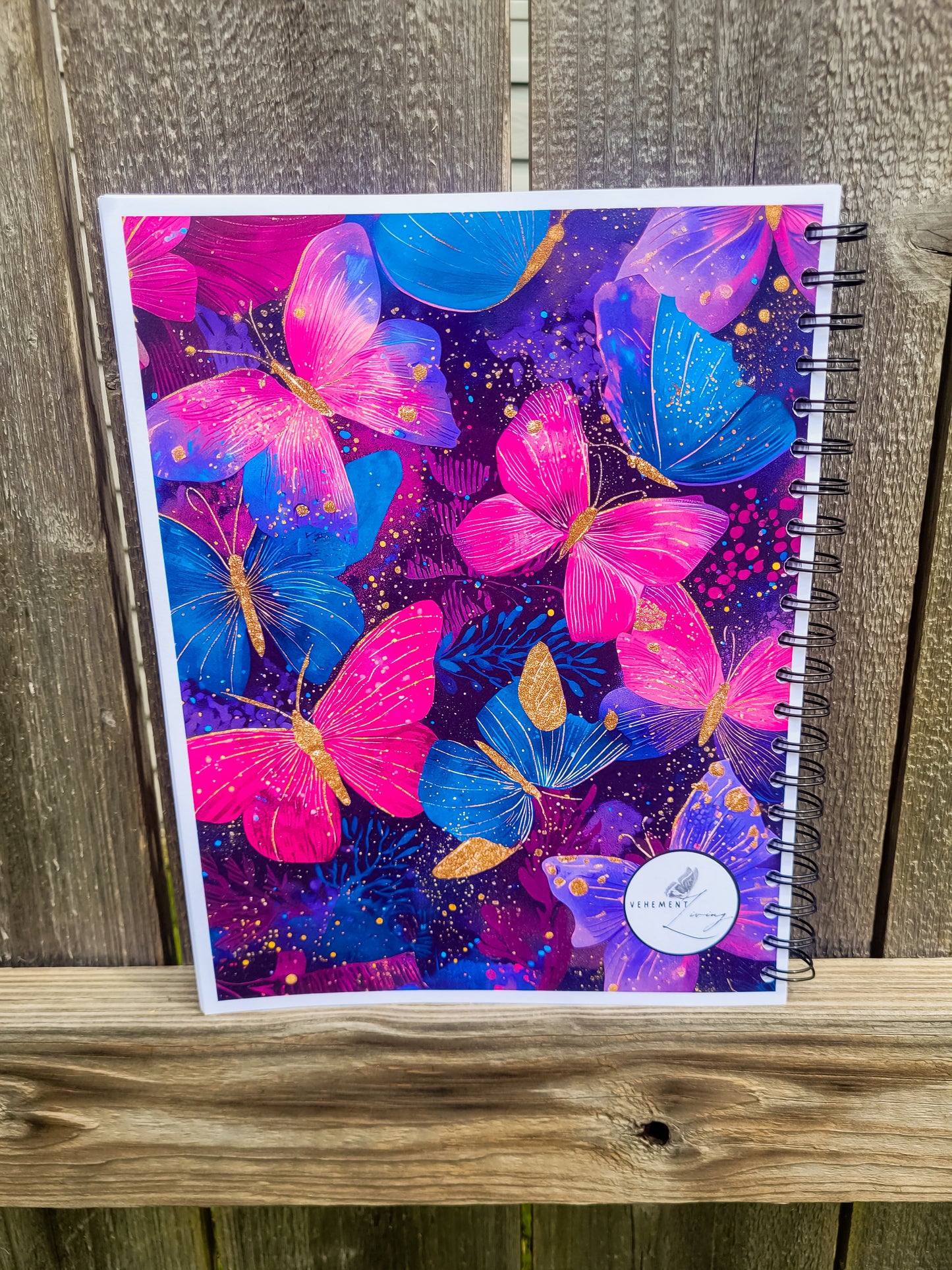 3 Month Daily Planner Neon Butterflies