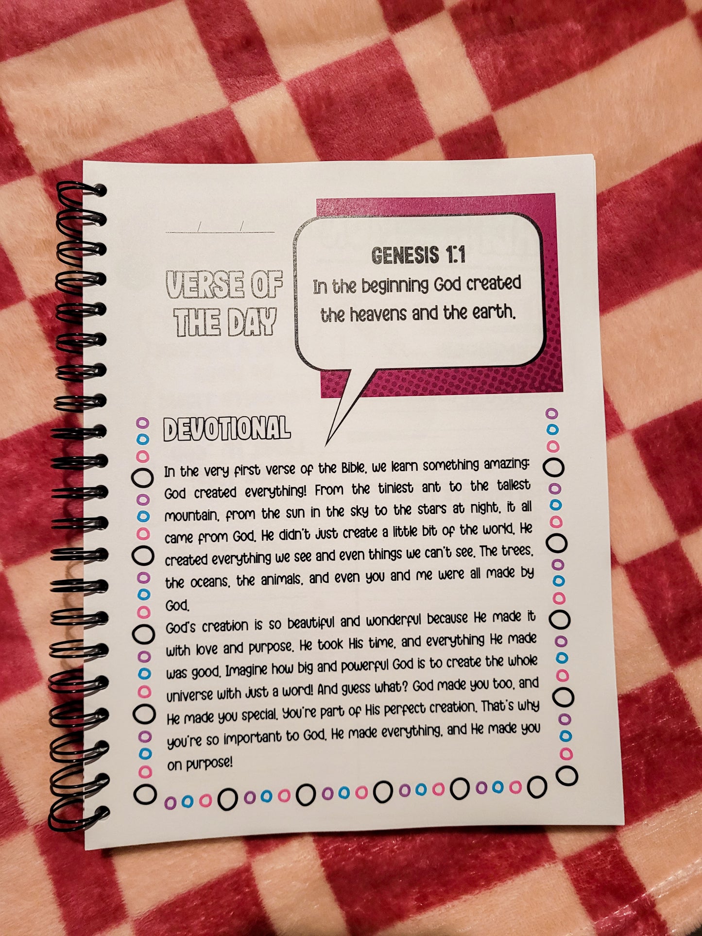 30 Day Devotional and Activity Kids Journal Pink