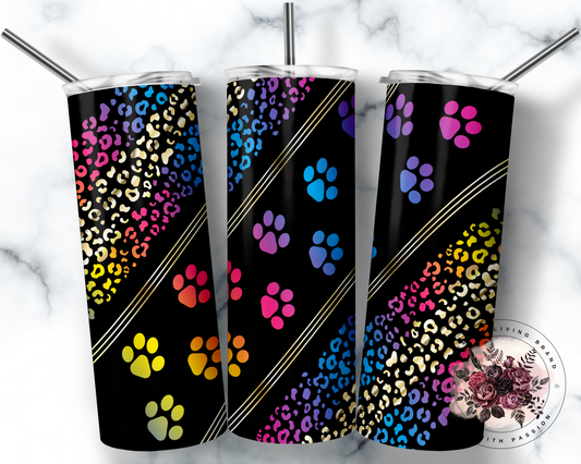 Colorful Paw Prints